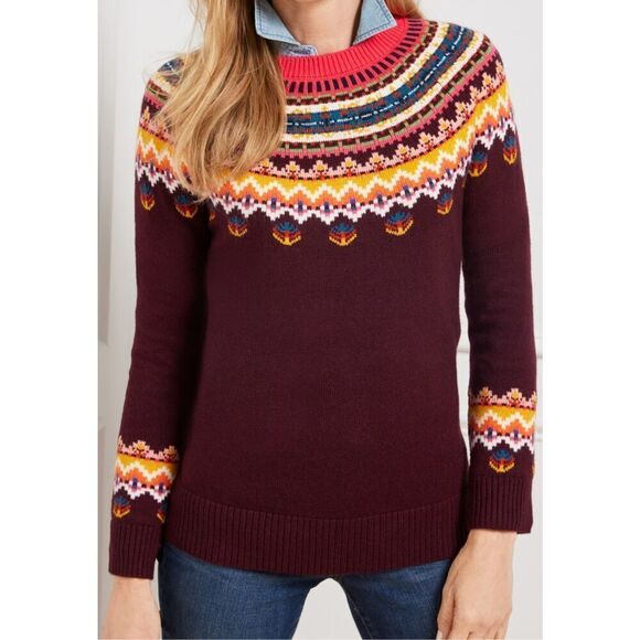 Talbots fair isle crew neck sweater Plus size 3X petite - Picture 1 of 7